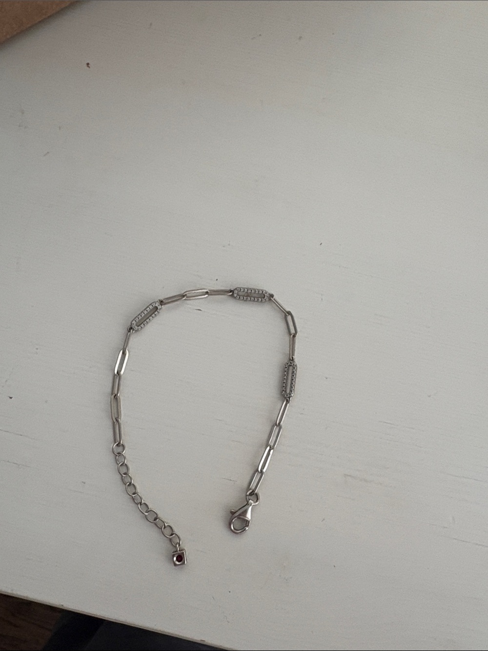 Elle sterling Silver Bar Drop Earrings and Chain Bracelet Set